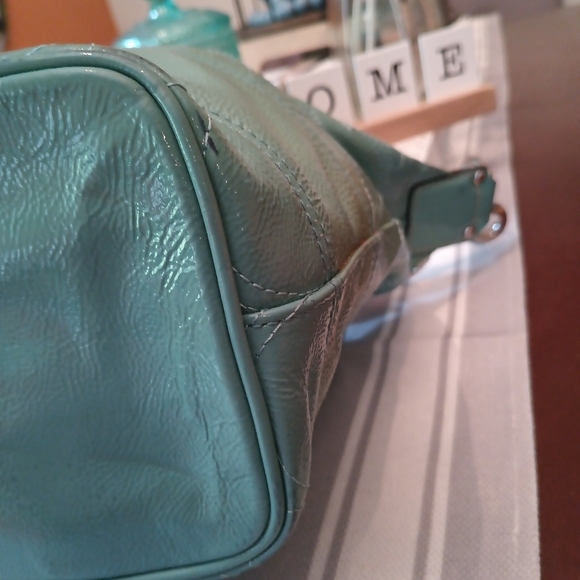Coach Signature Patent Leather Hobo Shoulder Bag - Picture 7 of 9